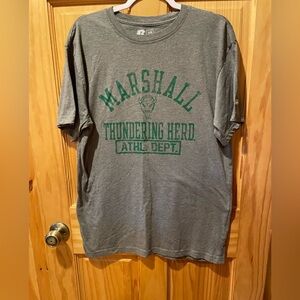 Russell Athletic Marshall Thundering Herd T shirt size L Used in good condition